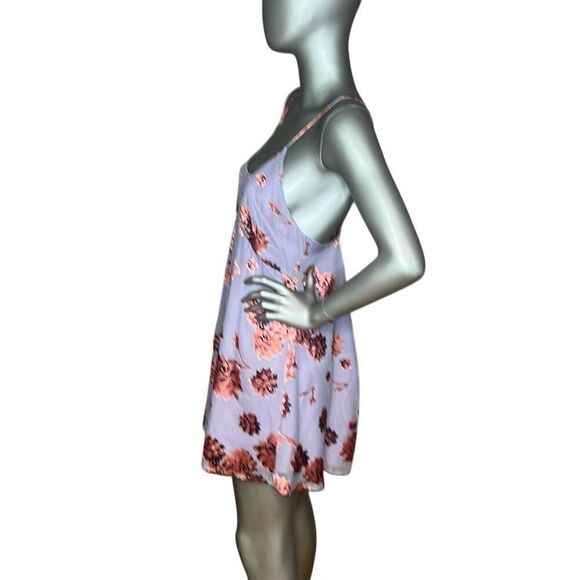 For Love & Lemons Purple Floral Mini Slip Dress & Sheer Kimono Duster Set O/S & - Picture 8 of 15